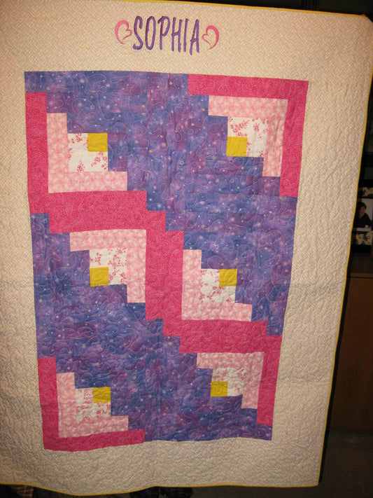 Sophia's pink log cabin