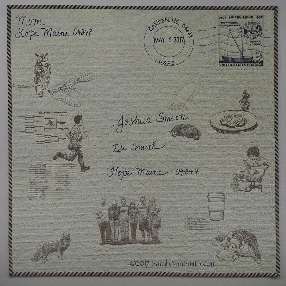 Postcard Quilt - A Letter to My Sons