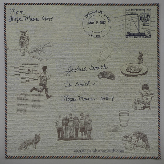 Postcard Quilt - A Letter to My Sons