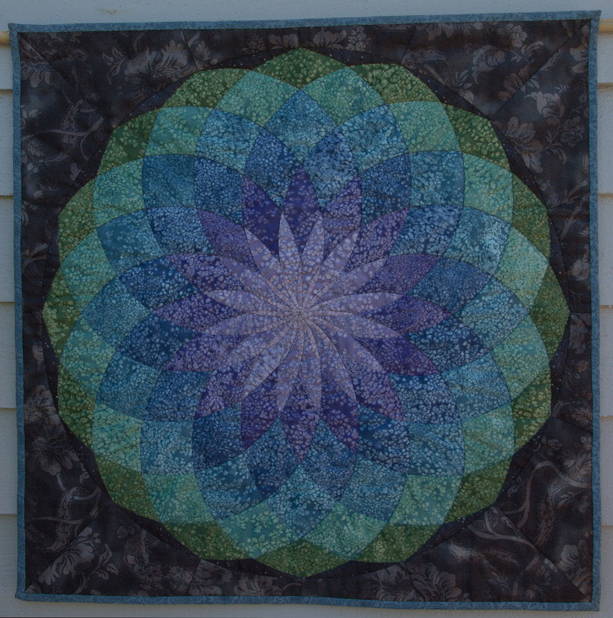 Blue-green dahlia