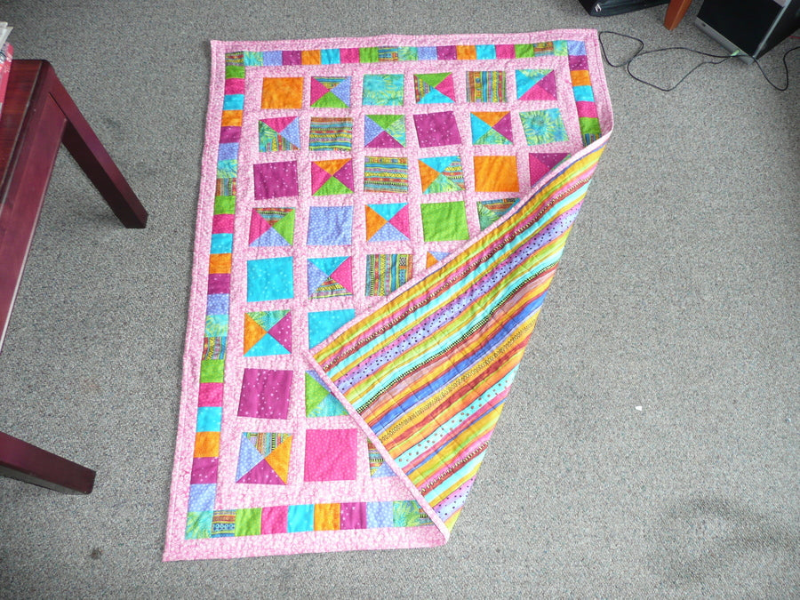 Pink baby quilt