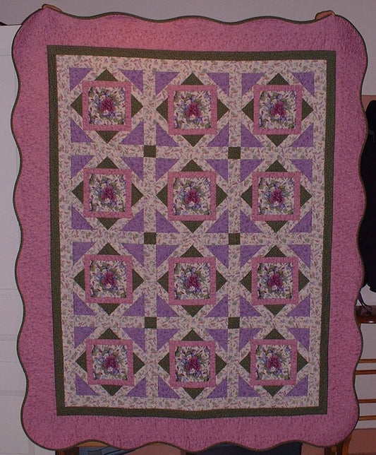 Tussie Mussie Bouquet Lap Quilt
