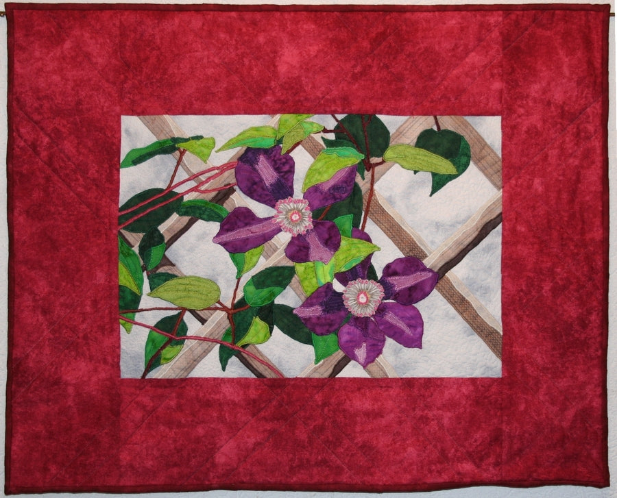 Clematis on trellis
