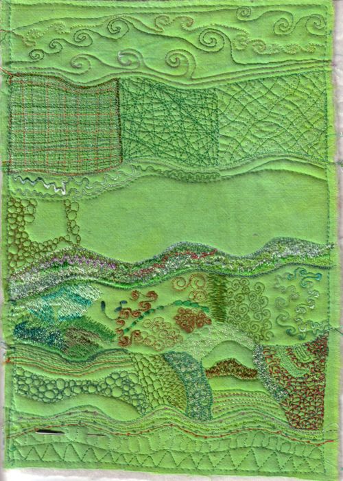 Machine Embroidery Sample Landscape