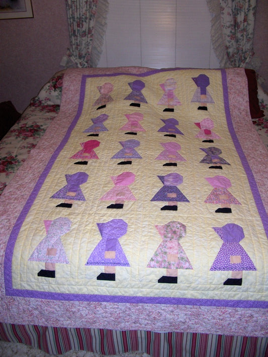 Pink and Purple Sunbonnet Sue