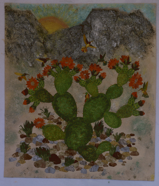 Blooming Prickly Pear Cactus