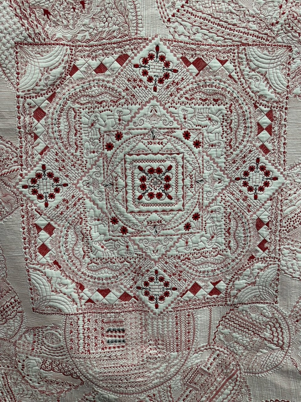 Pencil Quilt Red