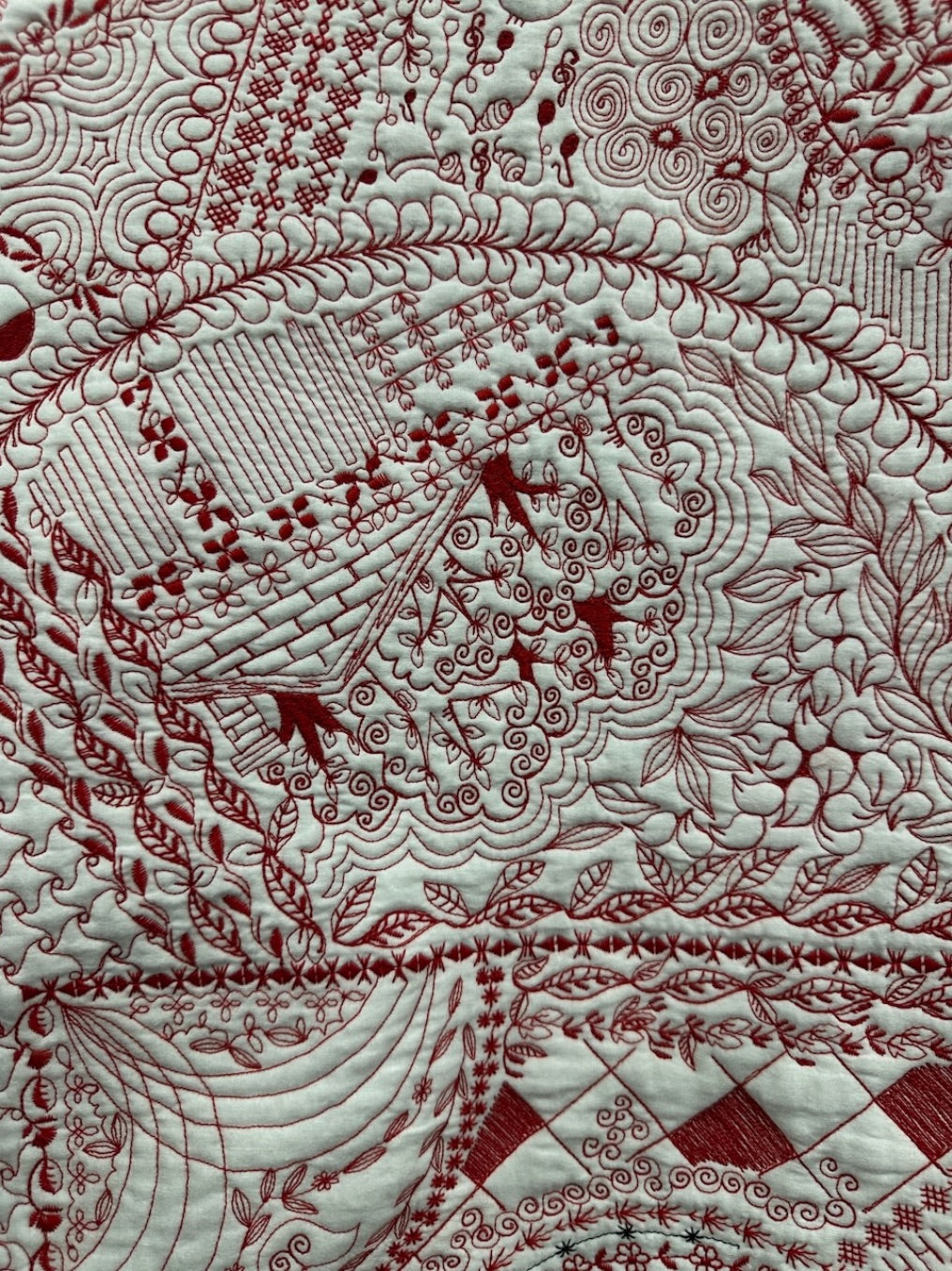 Pencil Quilt Red