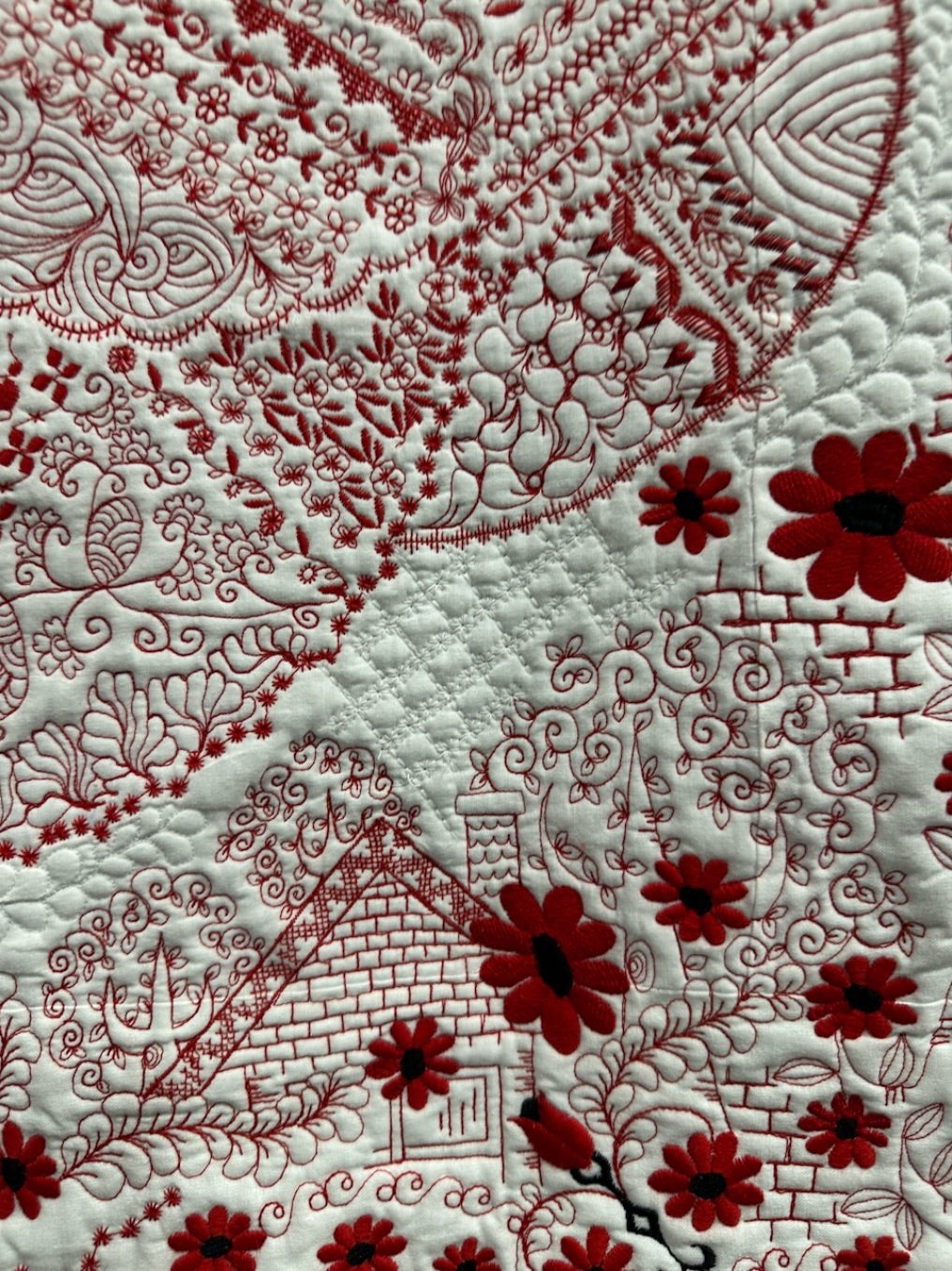 Pencil Quilt Red