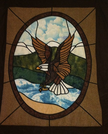 Stained Glass Eagle Throw