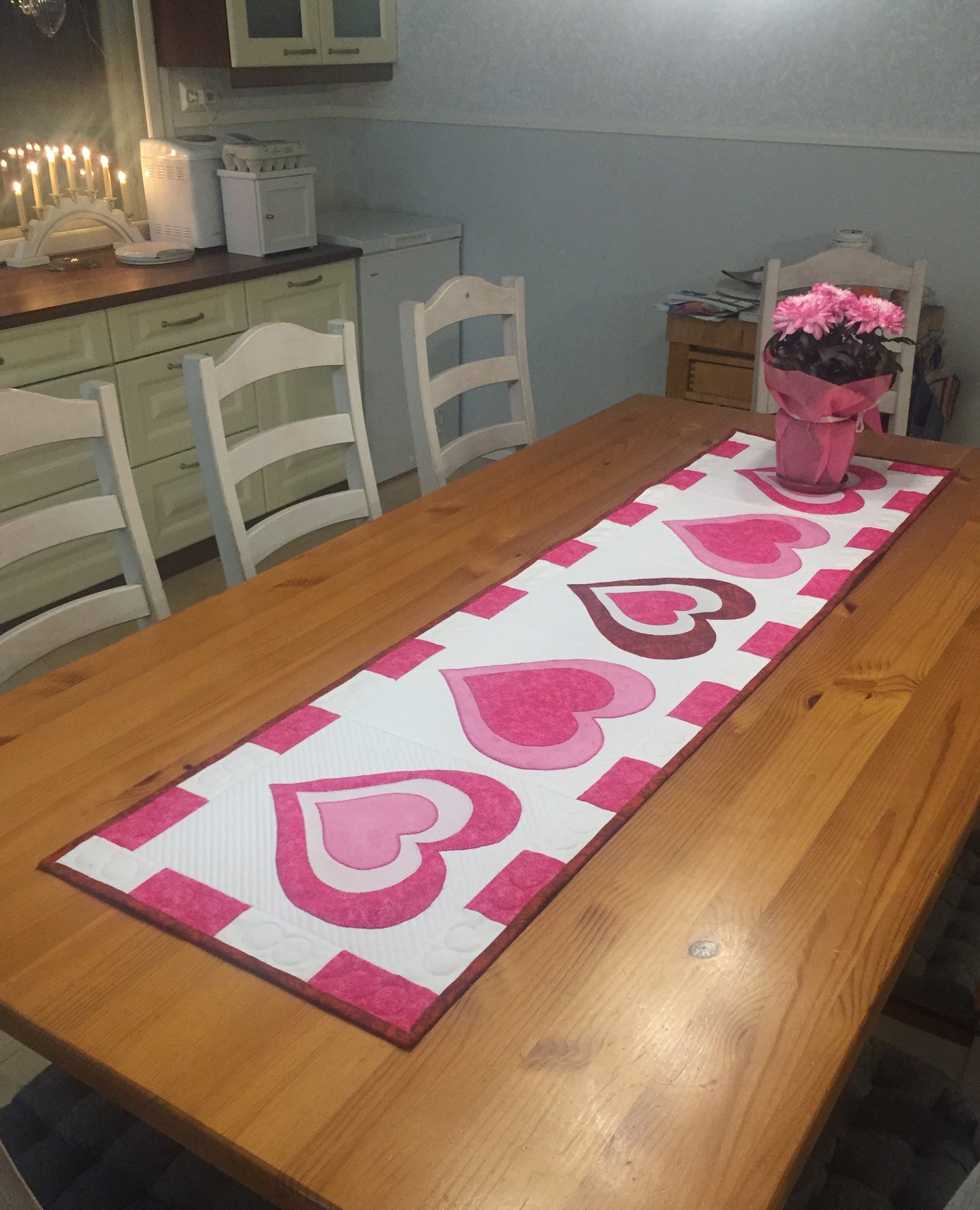 Valentine's Day table runner